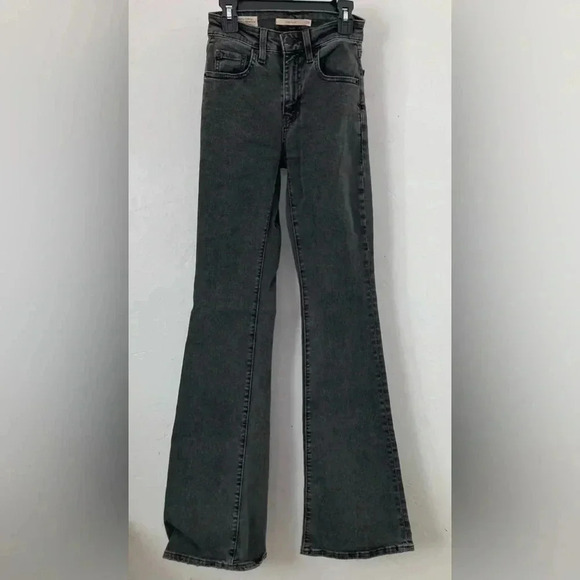 Levi’s 726 HIGH RISE FLARE WOMEN'S JEANS DARK WASH SIZE 23 - Picture 3 of 15